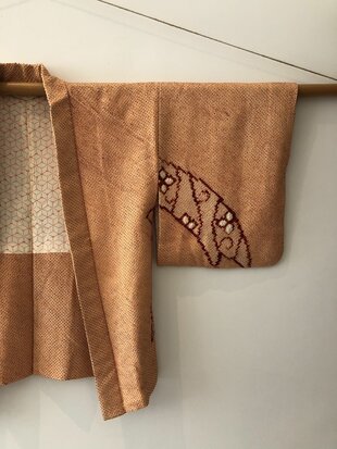 Japanse Haori zijde kimono jasje met tie dye