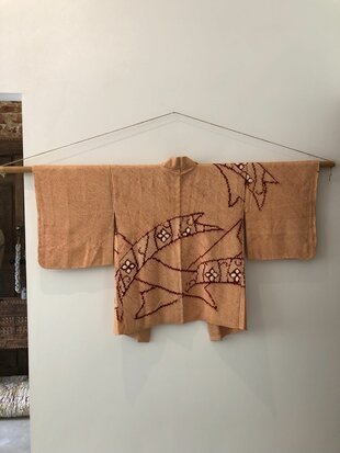 Japanse Haori zijde kimono jasje met tie dye