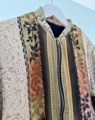 Bomber jasje Indian Sari (maat 36/38)
