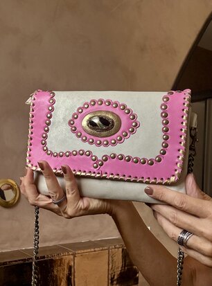 Leren tasje Pink Pony