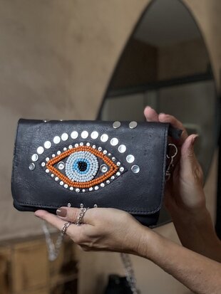 Leren tasje Evil Eye
