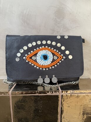 Leren tasje Evil Eye