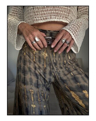 Tye Dye broek met split Army