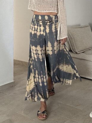 Tye Dye broek met split Dust