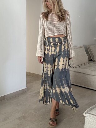 Tye Dye broek met split Dust