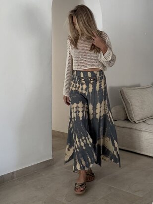 Tye Dye broek met split Dust