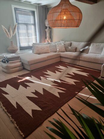 AZTEC - flatweave wollen kleed 200x300cm