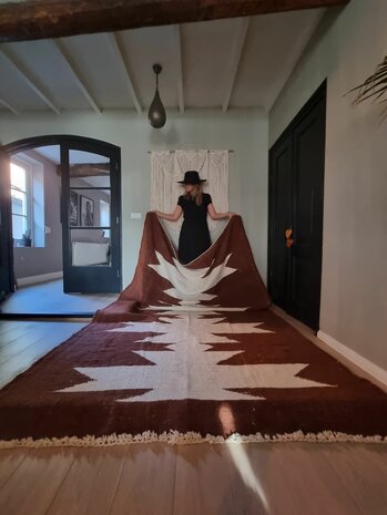 AZTEC - flatweave wollen kleed 200x300cm