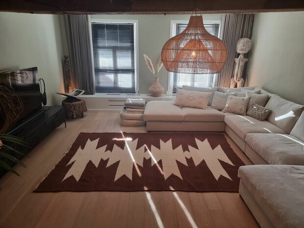 AZTEC - flatweave wollen kleed 200x300cm