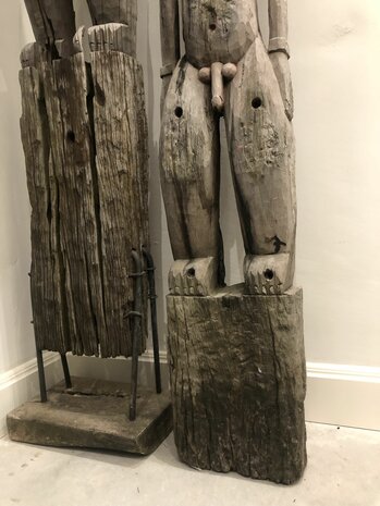 L'homme - Houten beeld Tibet - vintage - 204cm 