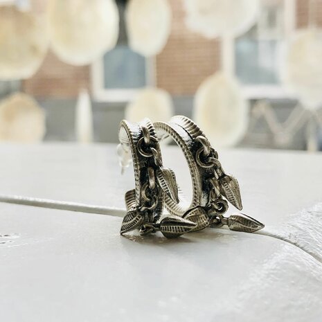 Boho oorbellen silverplated