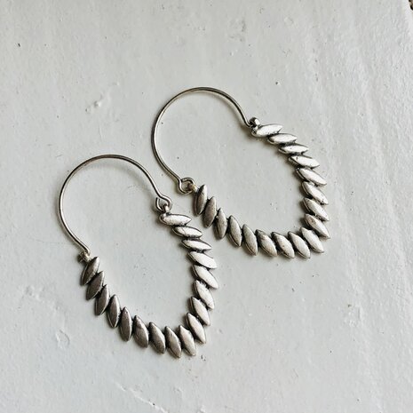 Boho oorbellen silverplated