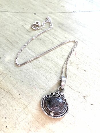 Ketting met edelsteen - Sterling zilver
