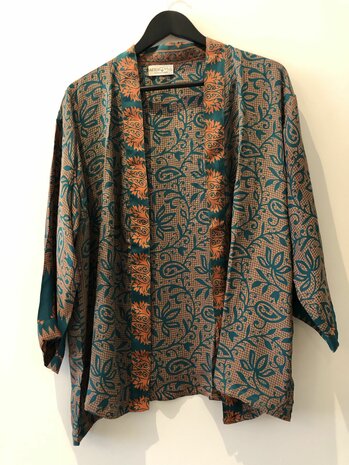 Kimono blouse vestje - 100% zijde