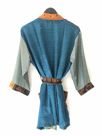 Silk kimono halflang