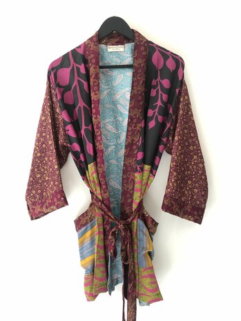 Silk kimono halflang