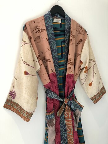 Silk kimono halflang