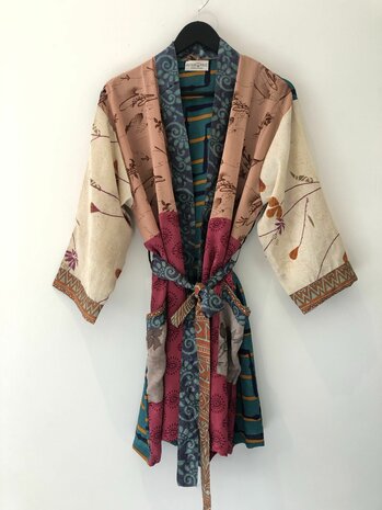 Silk kimono halflang