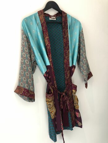 Silk kimono halflang