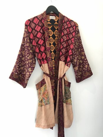 Silk kimono halflang
