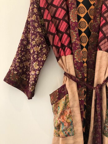 Silk kimono halflang