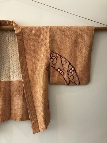 Japanse Haori zijde kimono jasje met tie dye