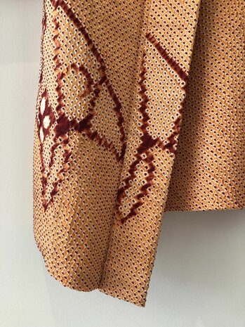 Japanse Haori zijde kimono jasje met tie dye