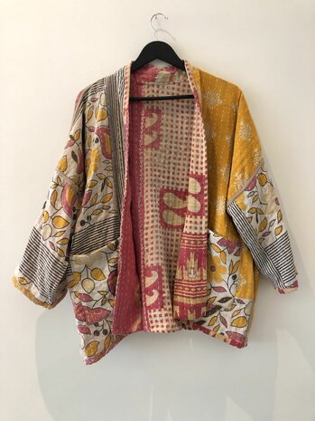 Kantha jack reversible - aan twee kanten draagbaar - free size