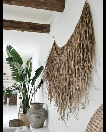 Raffia muurhanger Twins 150cm