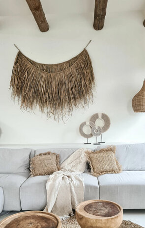 Raffia muurhanger Twins 150cm