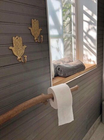 Brass goudkoperen handdoek haakje Fatima