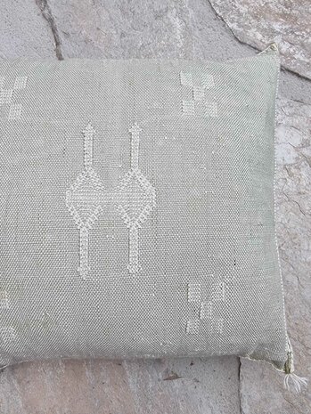 Cactus zijde kussen - sabra kussen uit Marokko - ongeveer 46x46cm