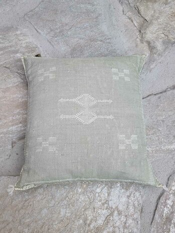 Cactus zijde kussen - sabra kussen uit Marokko - ongeveer 46x46cm