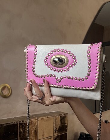 Leren tasje Pink Pony