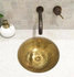 30-35 cm handmade Hammered brass / goudkleurige Marokkaanse waskom_